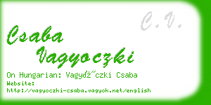 csaba vagyoczki business card